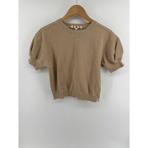 NWT AMO Eileen Sweatshirt Sz S Sporty Preppy Momcore Cottagecore Chic MSRP $178